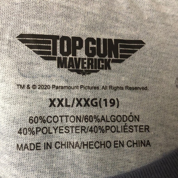 Maverick TOP GUN Blue Camouflage T Shirt - Picture 7 of 8